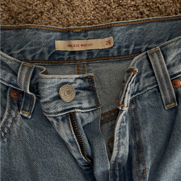 Levis Ribcage Wideleg Splash Zone Medium Wash - Picture 3 of 4